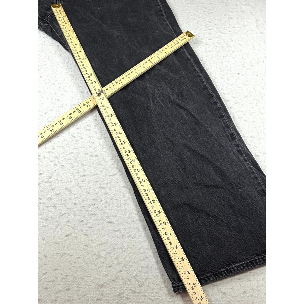 Levi Strauss & Co Cinch Baggy Jeans Womens 31x31 Black High Rise Straight Leg - Picture 16 of 16